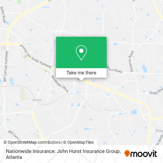 Nationwide Insurance: John Hurst Insurance Group map
