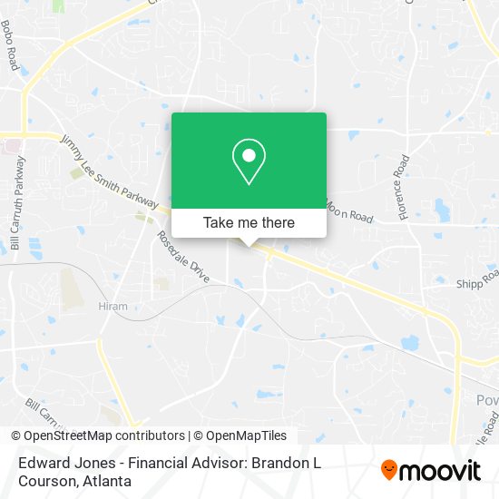 Mapa de Edward Jones - Financial Advisor: Brandon L Courson