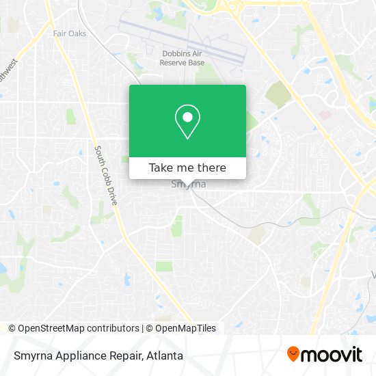 Smyrna Appliance Repair map