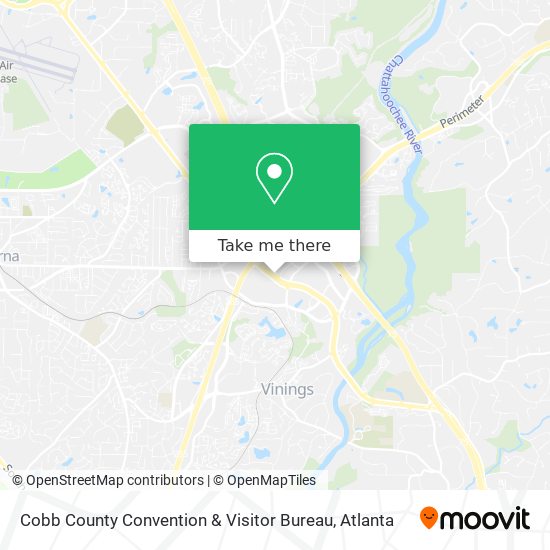Cobb County Convention & Visitor Bureau map