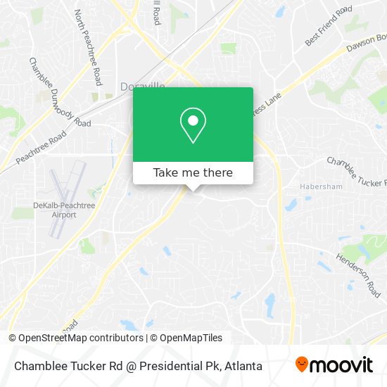 Chamblee Tucker Rd @ Presidential Pk map