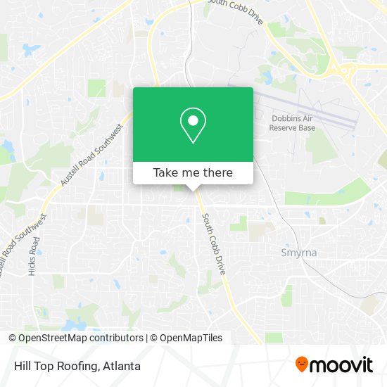 Hill Top Roofing map