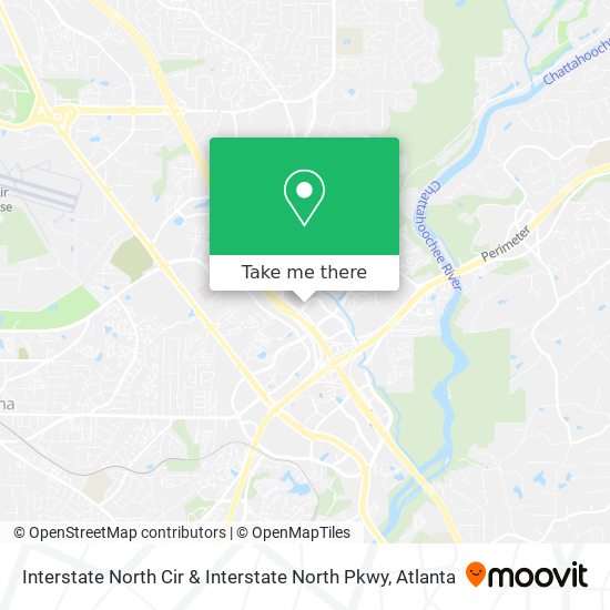 Interstate North Cir & Interstate North Pkwy map