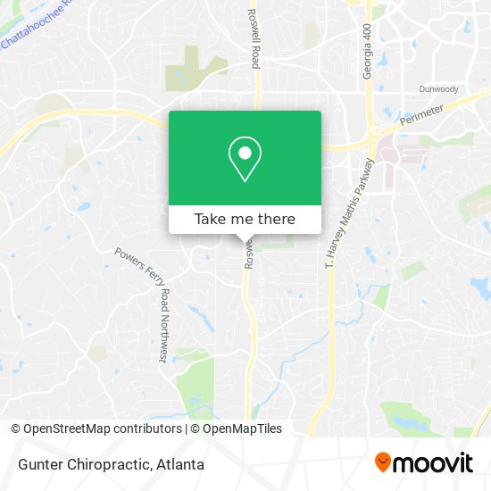 Gunter Chiropractic map