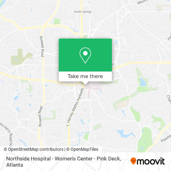 Northside Hospital - Women's Center - Pink Deck map