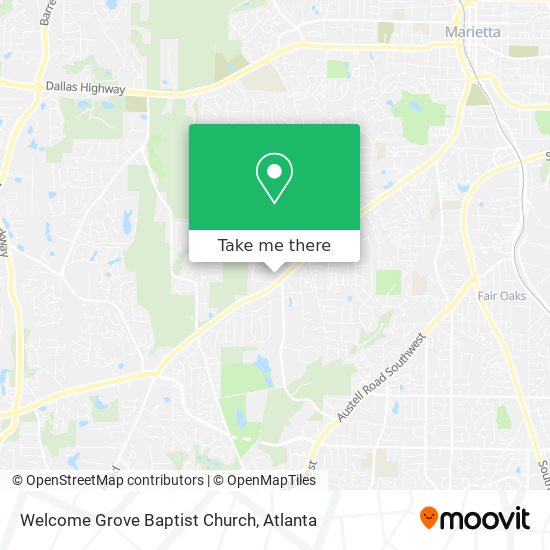 Welcome Grove Baptist Church map