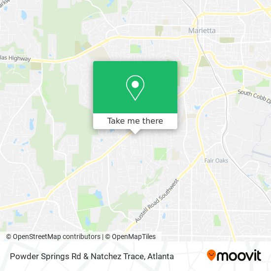 Powder Springs Rd & Natchez Trace map