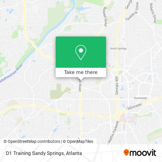 Mapa de D1 Training Sandy Springs