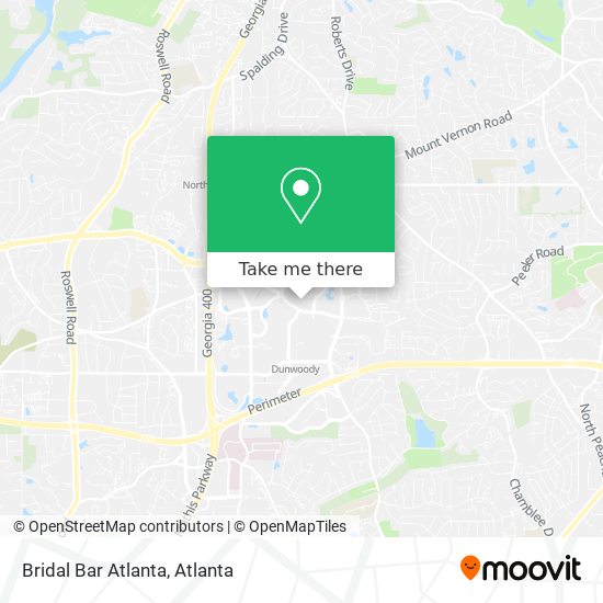 Bridal Bar Atlanta map