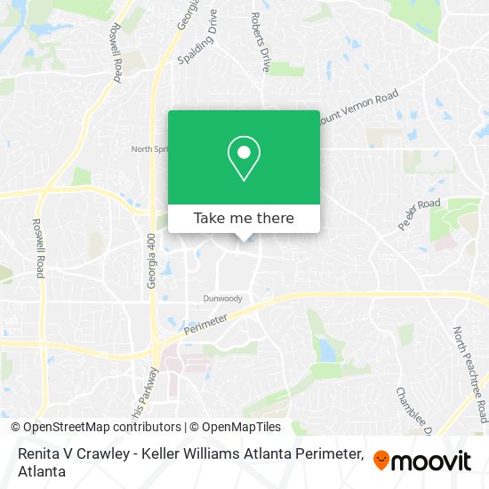 Renita V Crawley - Keller Williams Atlanta Perimeter map