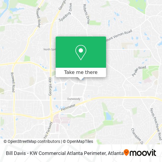 Bill Davis - KW Commercial Atlanta Perimeter map