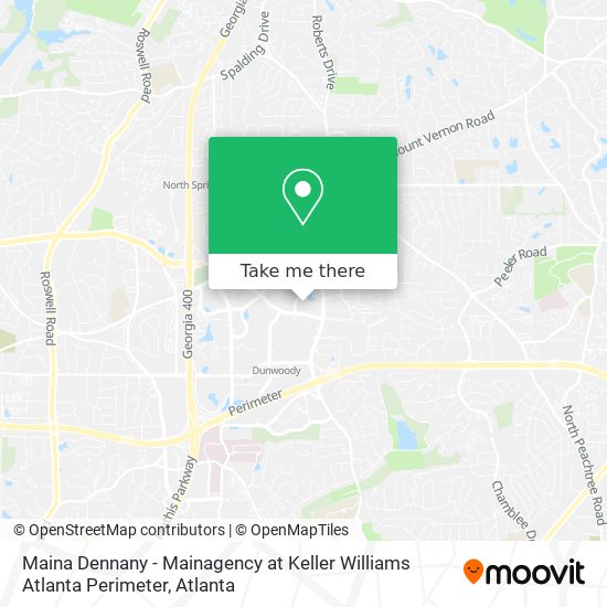 Maina Dennany - Mainagency at Keller Williams Atlanta Perimeter map