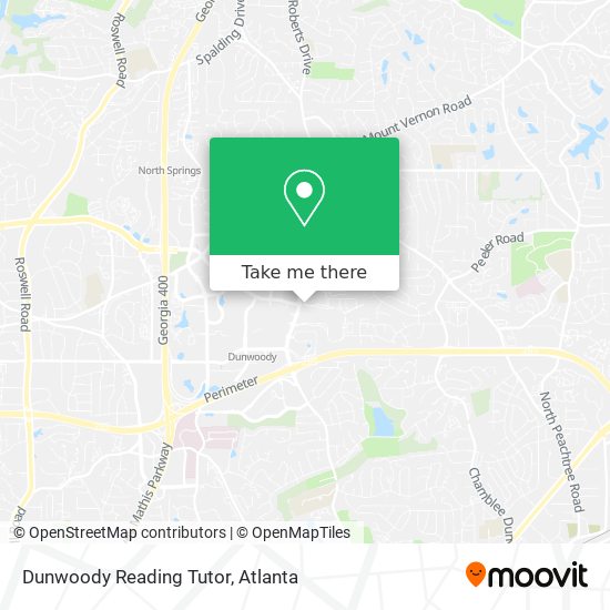 Mapa de Dunwoody Reading Tutor