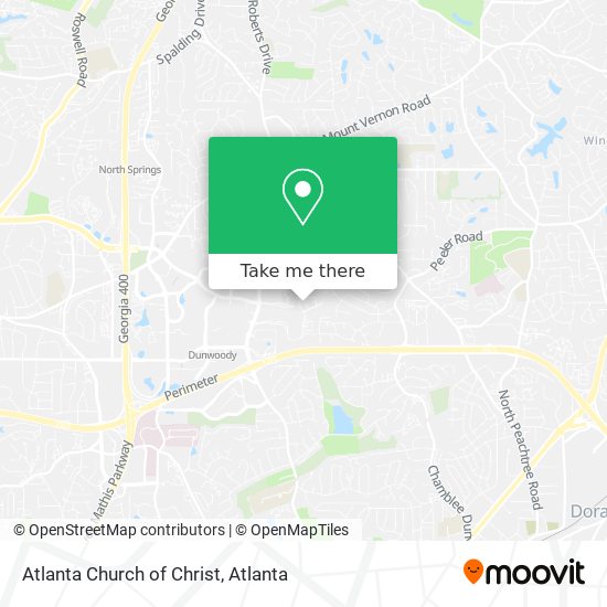 Atlanta Church of Christ map