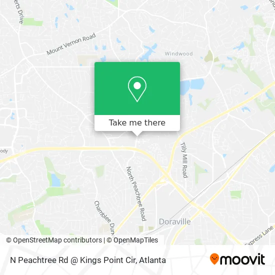 N Peachtree Rd @ Kings Point Cir map