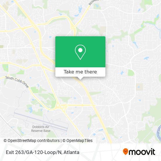 Exit 263/GA-120-Loop/N map