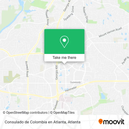 Consulado de Colombia en Atlanta map