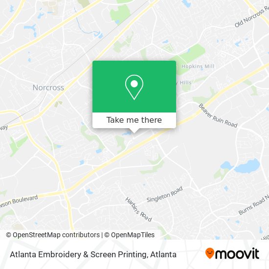 Mapa de Atlanta Embroidery & Screen Printing