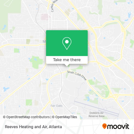 Reeves Heating and Air map