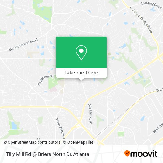 Mapa de Tilly Mill Rd @ Briers North Dr
