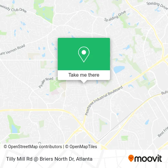 Tilly Mill Rd @ Briers North Dr map