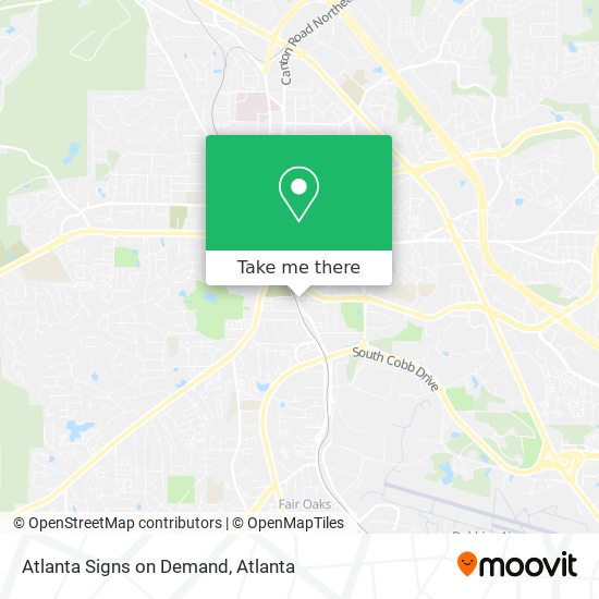 Atlanta Signs on Demand map