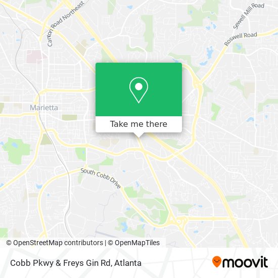 Cobb Pkwy & Freys Gin Rd map