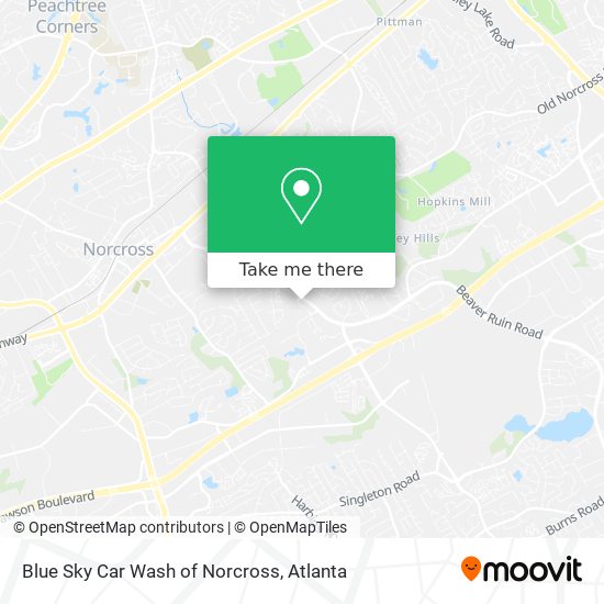 Blue Sky Car Wash of Norcross map