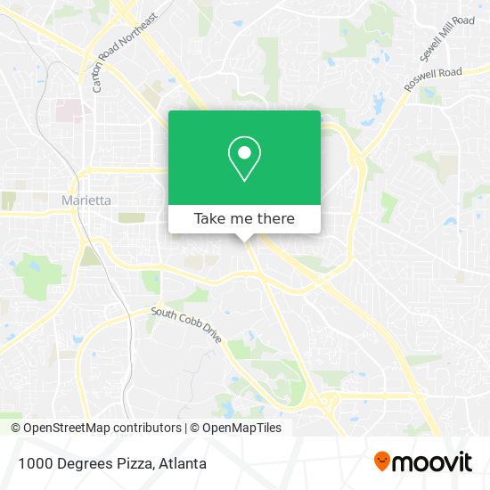 Mapa de 1000 Degrees Pizza