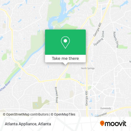 Mapa de Atlanta Appliance