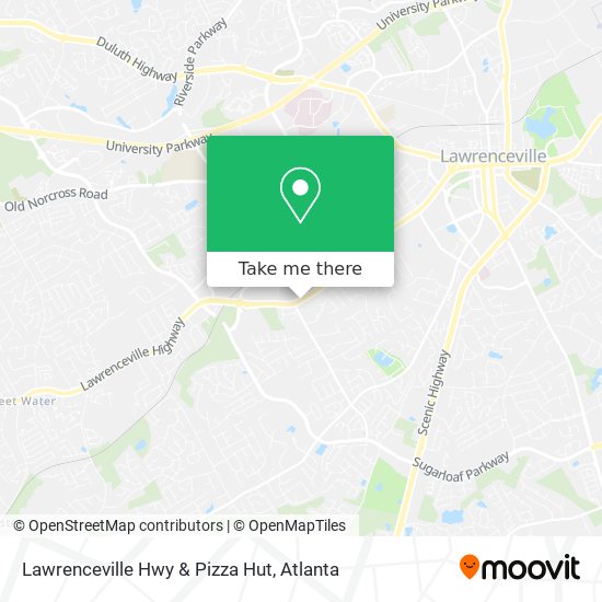 Mapa de Lawrenceville Hwy & Pizza Hut