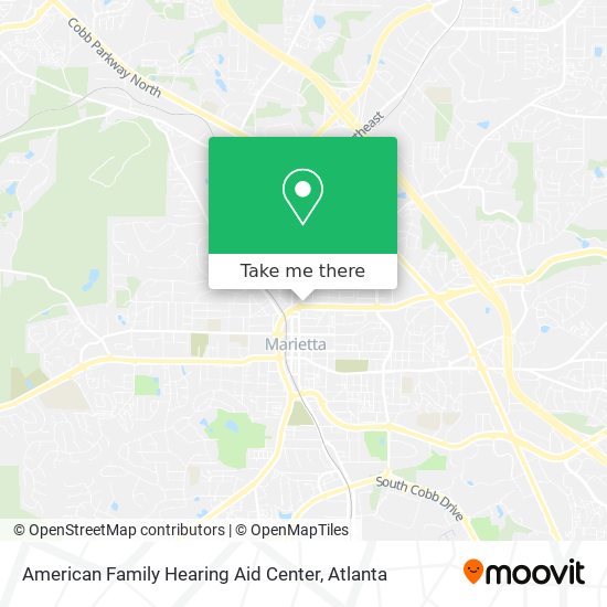American Family Hearing Aid Center map
