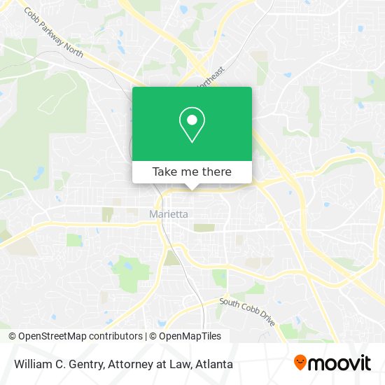 William C. Gentry, Attorney at Law map