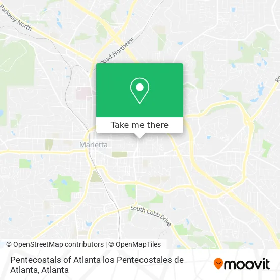 Pentecostals of Atlanta los Pentecostales de Atlanta map