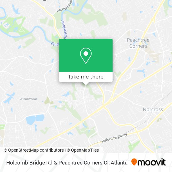 Holcomb Bridge Rd & Peachtree Corners Ci map