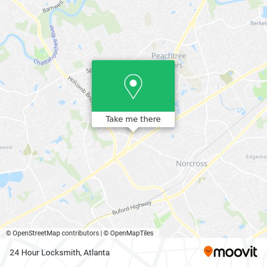 24 Hour Locksmith map