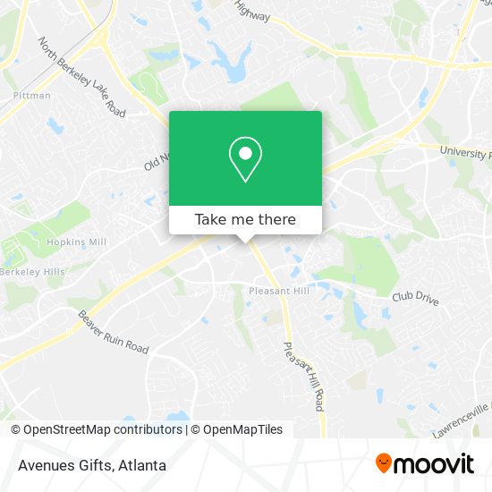 Avenues Gifts map