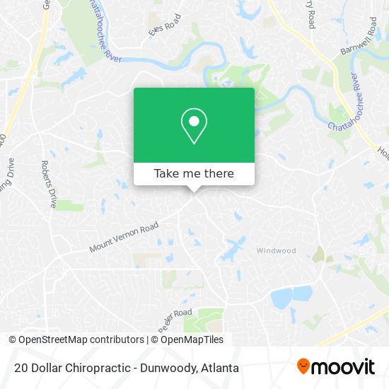 Mapa de 20 Dollar Chiropractic - Dunwoody