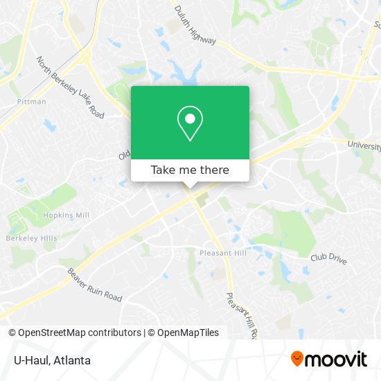 U-Haul map