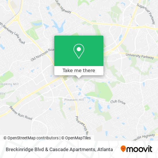 Mapa de Breckinridge Blvd & Cascade Apartments