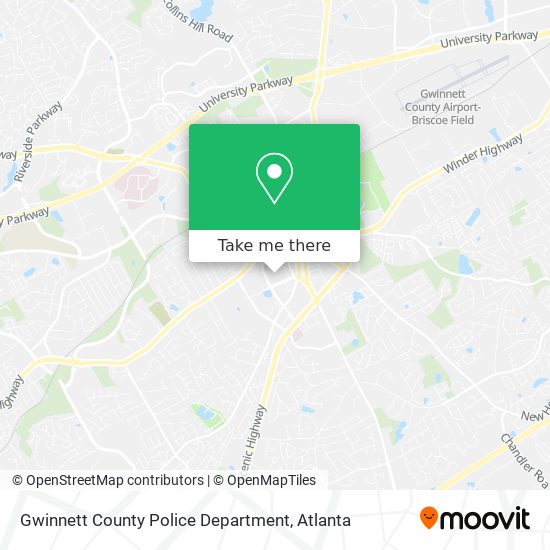 Mapa de Gwinnett County Police Department