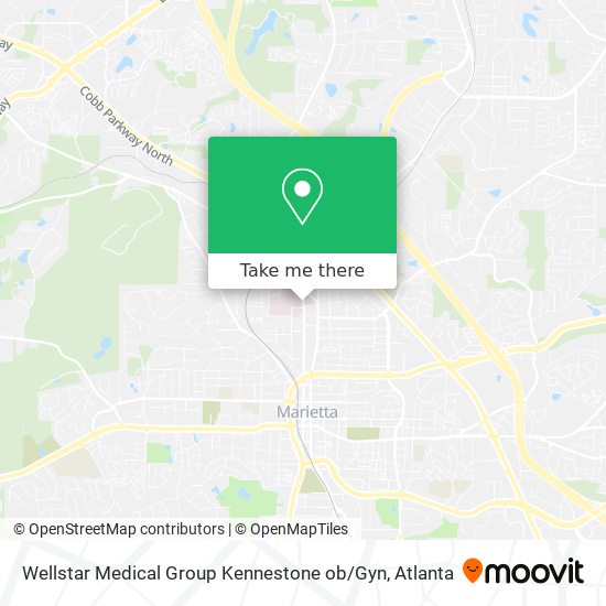 Mapa de Wellstar Medical Group Kennestone ob / Gyn