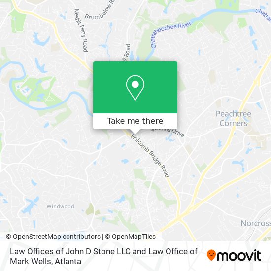Law Offices of John D Stone LLC and Law Office of Mark Wells map