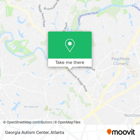 Georgia Autism Center map