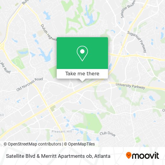Mapa de Satellite Blvd & Merritt Apartments ob