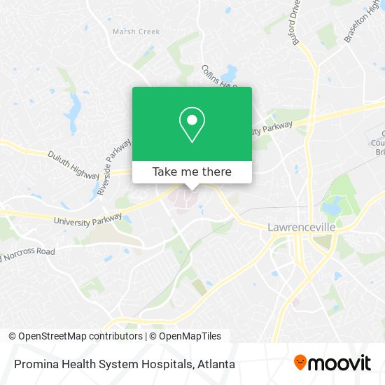 Mapa de Promina Health System Hospitals