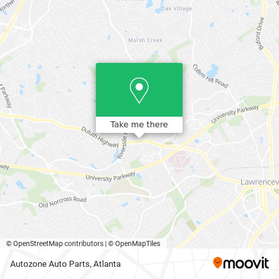 Mapa de Autozone Auto Parts