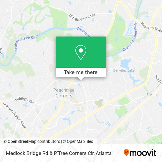 Mapa de Medlock Bridge Rd & P'Tree Corners Cir