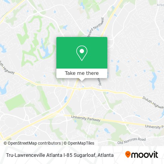 Tru-Lawrenceville Atlanta I-85 Sugarloaf map
