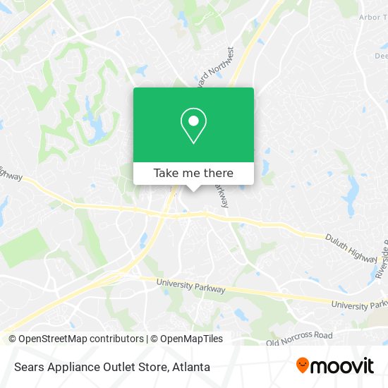Sears Appliance Outlet Store map
